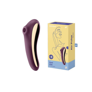 Вакуумний стимулятор Satisfyer Dual Kiss Фіолетовий  18+ - Інтернет-магазин спільних покупок ToGether