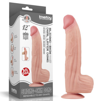 Фалоімітатор 12'' King Sized Sliding Skin Dual Layer Dong  18+ - Інтернет-магазин спільних покупок ToGether