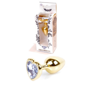 Анальна пробка Jawellery Gold  Heart PLUG-Clear  18+ - Інтернет-магазин спільних покупок ToGether