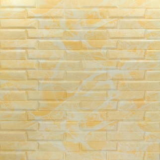 3D панель самоклеюча кладка жовто-біла 700х770х7мм (039) SW-00000563 - Інтернет-магазин спільних покупок ToGether