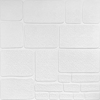 Самоклеюча 3D панель камінь білий 700х700х6мм (151) SW-00001155 - Інтернет-магазин спільних покупок ToGether