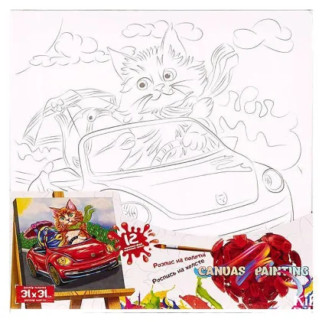 Розпис на полотні "Canvas Painting" Подорож кота та рибки PX-07-10 31х31см - Інтернет-магазин спільних покупок ToGether
