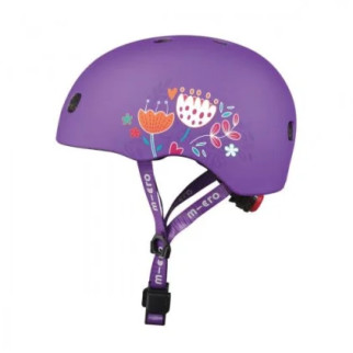 Захисний шолом Micro - Фіолетовий з квітами (52-56 cm, M) - Інтернет-магазин спільних покупок ToGether