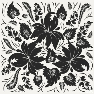 Картина за номерами "Чорно-білий орнамент" Art Craft 30х30 см - Інтернет-магазин спільних покупок ToGether