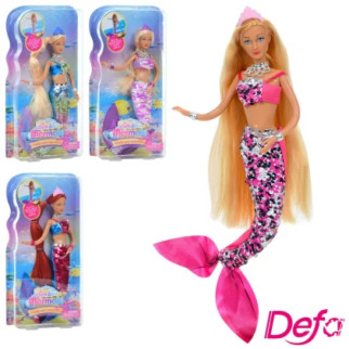 Лялька DEFA 8433 русалка, вбрання з паєтками, 4 види, лист, 17-33,5-5 см. - Інтернет-магазин спільних покупок ToGether