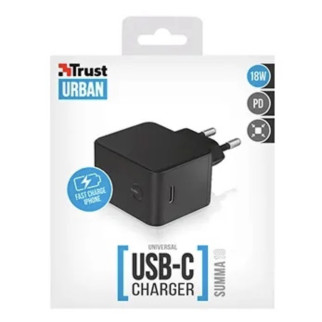 Зарядне мережеве Trust Urban Fast QC3.0 &, Trust URBAN USB-C Lader 18 W (1xUSB-C), - Інтернет-магазин спільних покупок ToGether