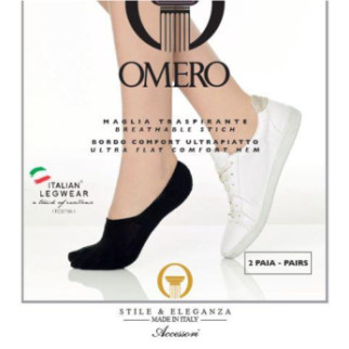 Жіночі короткі шкарпетки, сліди, Omero cotone, Italy, Бавовна, розміри SM, ML, набір 2 пари, чорні - Інтернет-магазин спільних покупок ToGether