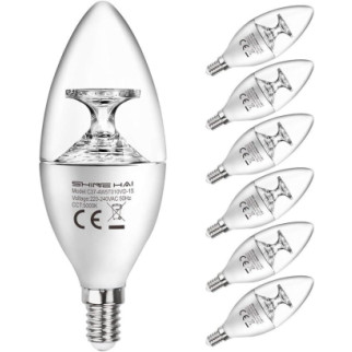 Світлодіодні лампи-свіжі SHINE HAI E14, світлодіодні лампи C37 SES E14 потужністю 4,5 Вт, 6 шт. - Інтернет-магазин спільних покупок ToGether