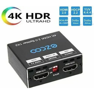 Розгалужувач HDMI 4K 60 Гц 1x2 1080P 120 Гц HDCP HDR 18 Гбіт/с - Інтернет-магазин спільних покупок ToGether