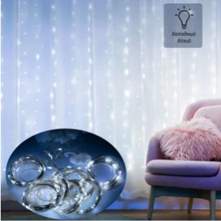Гірлянда штора LED Copper Lamp світлодіодна гірлянда крапля роси водоспад працює від USB розміри 3.2х3 м - Інтернет-магазин спільних покупок ToGether