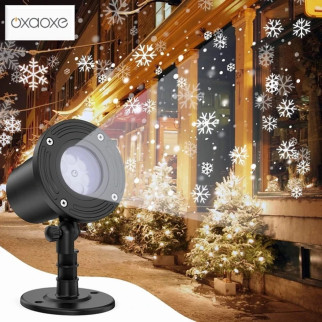 Лазерний проєктор для вулиці LED "Білі сніжинки" OxaOxe SW-PL-5, до 20 м. - Інтернет-магазин спільних покупок ToGether