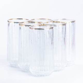 Набір склянок 6 штук для води та соку скляний прозорий - Інтернет-магазин спільних покупок ToGether