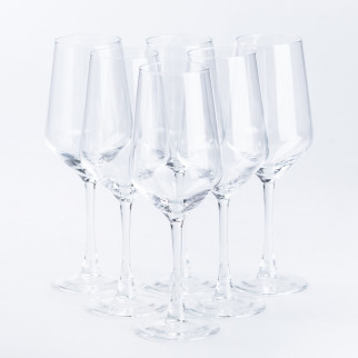 Набір келихів для шампанського 6 штук скляний прозорий високий - Інтернет-магазин спільних покупок ToGether
