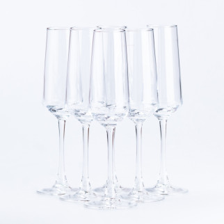 Келих для шампанського високий прозорий - набір 6 штук - Інтернет-магазин спільних покупок ToGether