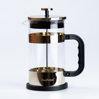 Заварник для чаю та кави скляний френч-прес Золотий - Інтернет-магазин спільних покупок ToGether