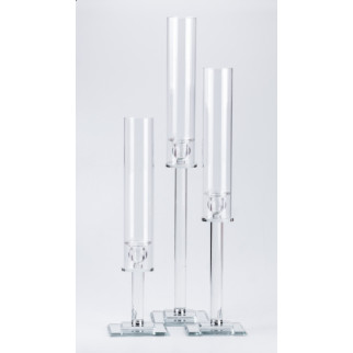 Набір свічників 3 штуки скляний високий 44 - 53 - 64 см - Інтернет-магазин спільних покупок ToGether