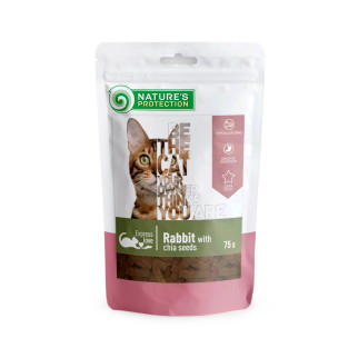 Ласощі для котів Nature's Protection snack for cats with rabbit and chia seeds з кроликом, 75 гр - Інтернет-магазин спільних покупок ToGether