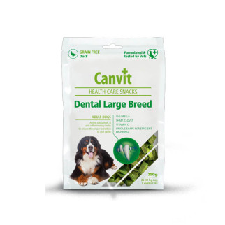 Ласощі для здоров'я зубів у собак великих порід Canvit Dental Large Breed з качкою 250 гр - Інтернет-магазин спільних покупок ToGether