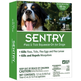 Краплі від бліх та кліщів Sentry Flea & Tick для собак вагою 30-60 кг, 1 шт - Інтернет-магазин спільних покупок ToGether