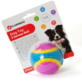 Іграшка для собак Flamingo 5 Senses Ball, 8 см - Інтернет-магазин спільних покупок ToGether