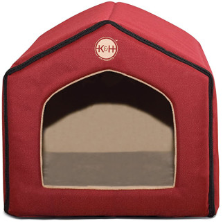 Будиночок для котів та собак малих порід K&H Indoor Pet House 41 см х 38 см х 36 см, червоний - Інтернет-магазин спільних покупок ToGether