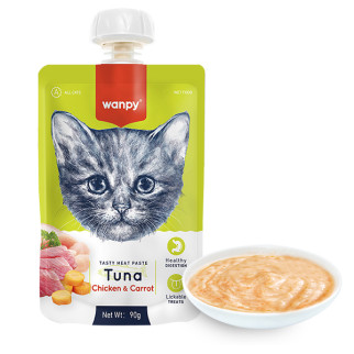 Крем-суп для котів Wanpy Tuna Chicken & Carrot з тунцем та куркою 90 гр - Інтернет-магазин спільних покупок ToGether