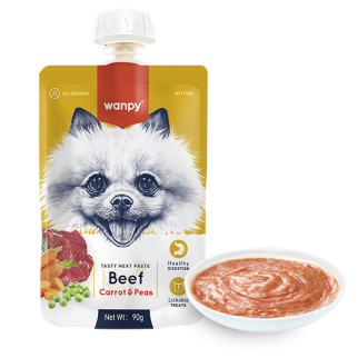 Крем-суп для собак Wanpy Beef, Carrot & Pea з яловичиною 90 гр - Інтернет-магазин спільних покупок ToGether