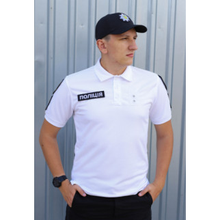 Вологовідводяча футболка поло Поліція CoolPass біла - Інтернет-магазин спільних покупок ToGether