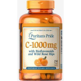 Вітамін C Puritan's Pride Vitamin C-1000 mg with Bioflavonoids & Rose Hips 250 Caplets - Інтернет-магазин спільних покупок ToGether
