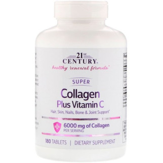 Колаген 21st Century Super Collagen Plus Vitamin C 6000 mg 180 Tabs - Інтернет-магазин спільних покупок ToGether