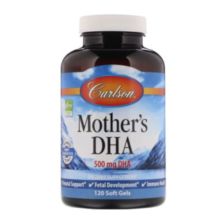 Омега 3 Carlson Labs Mother's DHA 500 mg 120 Soft Gels CAR-01561 - Інтернет-магазин спільних покупок ToGether