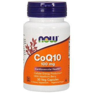 Коензим NOW Foods CoQ10 100 mg with Hawthorn Berry 30 Veg Caps - Інтернет-магазин спільних покупок ToGether