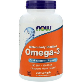 Омега 3 NOW Foods Omega-3 Molecularly Distilled Softgels 200 Softgels - Інтернет-магазин спільних покупок ToGether