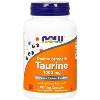 Таурін NOW Foods Taurine, Double Strength 1000 mg 100 Veg Caps NF0142 - Інтернет-магазин спільних покупок ToGether