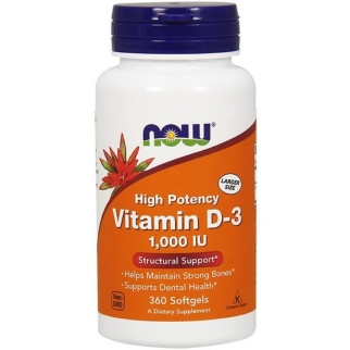 Вітамін D NOW Foods Vitamin D-3 1000 IU 360 Softgels - Інтернет-магазин спільних покупок ToGether