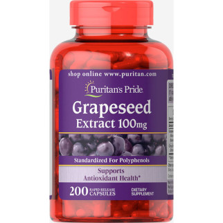 Антиоксидант Puritan's Pride Grapeseed Extract 100 mg 200 Caps - Інтернет-магазин спільних покупок ToGether