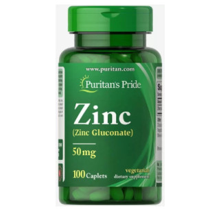 Мікроелемент Цинк Puritan's Pride Zinc Gluconate 50 mg 100 Caplets - Інтернет-магазин спільних покупок ToGether