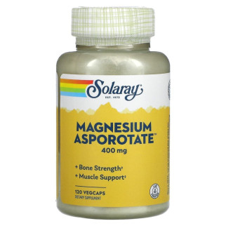 Мікроелемент Магній Solaray Magnesium Asporotate 400 mg 120 Veg Caps SOR-04621 - Інтернет-магазин спільних покупок ToGether