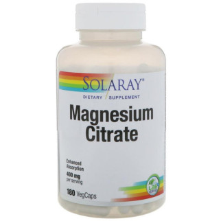 Мікроелемент Магній Solaray Magnesium Citrate 400 mg 180 Veg Caps - Інтернет-магазин спільних покупок ToGether