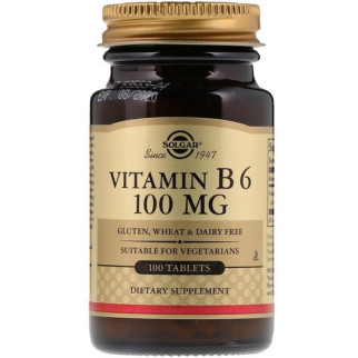 Пірідоксин Solgar Vitamin B6 100 mg 100 Veg Tabs - Інтернет-магазин спільних покупок ToGether