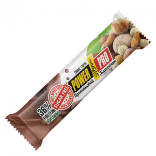 Вуглеводно-протеїновий батончик Power Pro Углеводно-протеїновий батончик 32% Protein bar Nutella Sugar Free 60 g Nuts - Інтернет-магазин спільних покупок ToGether