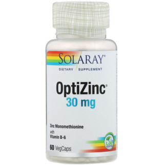 Мікроелемент Цинк Solaray OptiZinc 30 mg 60 Veg Caps SOR04707 - Інтернет-магазин спільних покупок ToGether