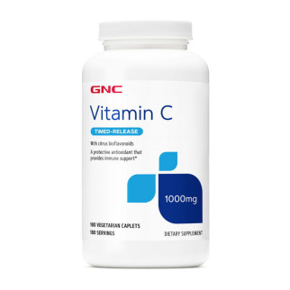 Вітамін C для спорту GNC Vitamin C with Citrus Bioflavonoids, Timed-Release 1000 mg 180 Veg Caplets - Інтернет-магазин спільних покупок ToGether