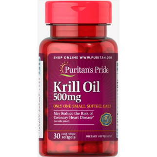 Олія криля Puritan's Pride Krill Oil 500 mg 30 Softgels - Інтернет-магазин спільних покупок ToGether