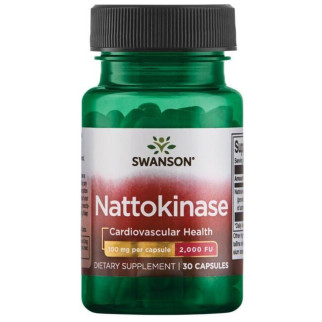 Комплекс для профілактики тиску та кровообігу Swanson Nattokinase 2000 Fibrinolytic Units 100 mg 30 Caps - Інтернет-магазин спільних покупок ToGether