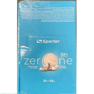 Протеїновий батончик Sporter Zero One 25 х 50 g Coconut Ice Cream - Інтернет-магазин спільних покупок ToGether