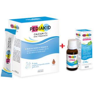Вітамінно-мінеральний комплекс для дітей Pediakid Комплекс "Швидко росте" Calcium C+ 14 х 2,6 g + Vitamin D3 400 IU 20 ml - Інтернет-магазин спільних покупок ToGether