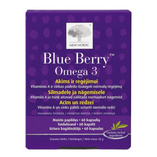 Комплекс для профілактики зору New Nordic Blue Berry Omega 3 60 Caps - Інтернет-магазин спільних покупок ToGether