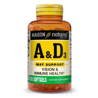 Комплекс Вітамін A+D Mason Natural Vitamin A & D3 100 Caps - Інтернет-магазин спільних покупок ToGether