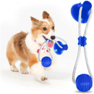 Багатофункціональна іграшка для собак канат на присоску з м'ячем - Інтернет-магазин спільних покупок ToGether